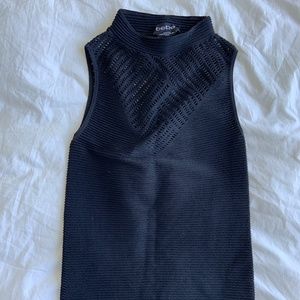 bebe bodycon mini back dress